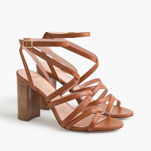 J. Crew Shoes - New JCREW Stella Heels in Roasted Pecan Leather